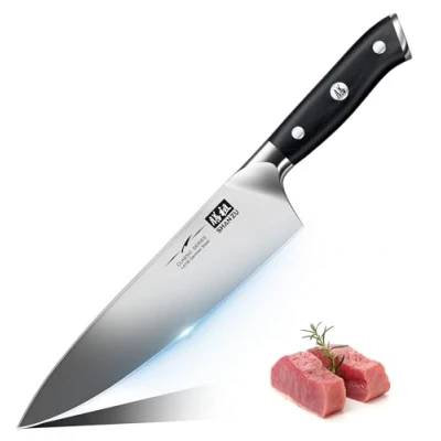 Immagine di SHAN ZU Coltello da Chef Giapponese Coltelli Cucina 20 cm, Professionali Ultra Affilato Acciaio Inossidabile Tedesco, Multiuso per Domestica e Ristorante