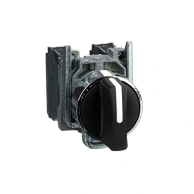 Immagine di Schneider Electric XB4BD53 Harmony Interruttore rotativo Nero 3 x +/ 45 Sblocco a rotazione 1 pz.