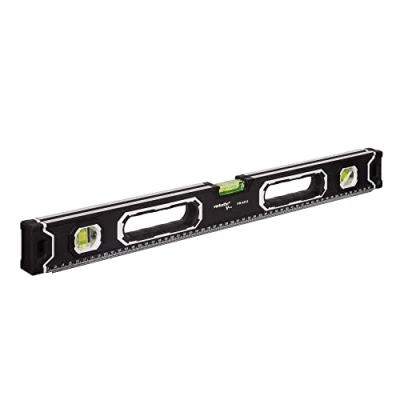 Immagine di MIVOS Livella a bolla in alluminio 60 cm con sistema magnetico e alloggiamento 3 libellule Alta precisione magnetica