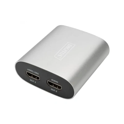 Immagine di Digitus DS 45337 HDMI Adattatore Argento, Nero (eARC)