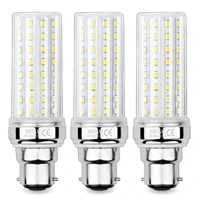 Immagine di SAUGLAE Lampadine a LED da 20W, 150W Incandescenza Equivalenti, Bianco Caldo 3000K, 2300Lm, B22 Baionetta, 3 Pezzi