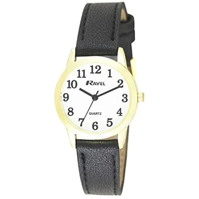 Immagine di Ravel Orologio al Quarzo unisex moderno e minimale per tutti i giorni Analogico R0132.02.1 Nero/Colore Oro