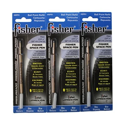 Immagine di 3 Pack blu SPR1 Refills for Bullet Fisher Space Pen