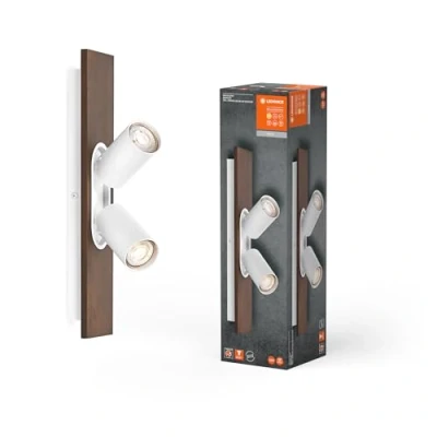 Immagine di LEDVANCE Faretto da soffitto Mercury GU10, a 2 luci, legno/bianco