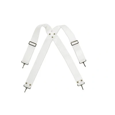 Immagine di GEWA Marching Drum, accessori per tamburi da marcia, tracolla grancassa, nylon bianco, larghezza 3 cm, regolabile con moschettone