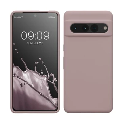 Immagine di kwmobile Cover per Google Pixel 7 Pro Custodia Back Case Smartphone in Silicone TPU Protezione Gommata lilla color carne