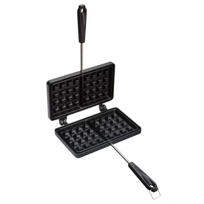 Immagine di KitchenCraft Piastra per Waffle con Rivestimento Antiaderente, Waffle, Semplice e Comoda, Nera