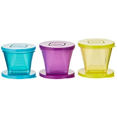 Immagine di NUK 10255183 Fresh Foods Contenitori salva freschezza, per conservare le pappe del bambino, in 3 misure, Multicolore (bunt)