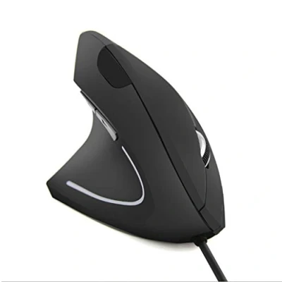 Immagine di GuanjunLI mouse da gioco verticale con cavo, per mano sinistra, ergonomico, 800 1200 1600 DPI, USB, ottico polso salutare PC