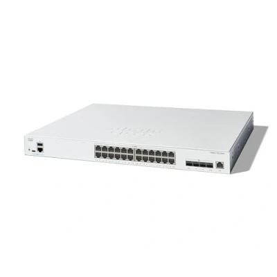 Immagine di Cisco Catalyst 1300 24XT Managed Switch, 20 porte 10G in rame, 4 combinate SFP+ 10GE, protezione limitata a vita (C1300 24XT)
