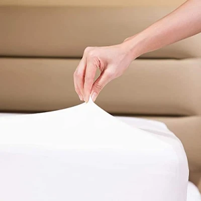 Immagine di Family Bedding Lenzuolo con angoli per letto super king size, tasca profonda, in morbido jersey di cotone, elasticizzato 4 direzioni, resistente al restringimento e allo scolorimento (super