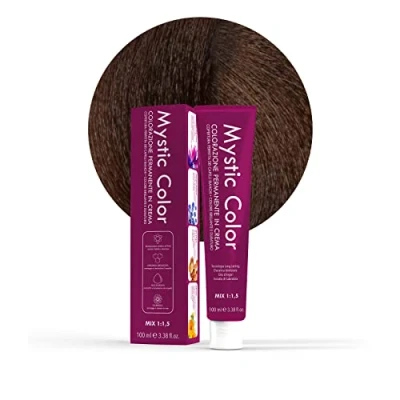 Immagine di Mystic Color Colore Castano Chiaro Cacao 5.7 Tinta per Capelli Colorazione Professionale in Crema a Lunga Durata Con Cheratina Idrolizzata, Olio di Argan e Calendula 100 ml