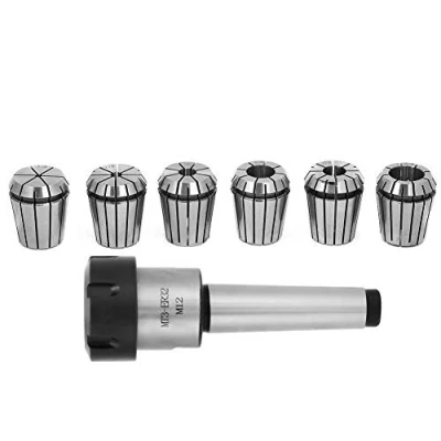 Immagine di Portapinze, 1pz MT3 ER32 M12 Portapinze Morse Taper Holder + 6pz Pinze a molla Strumento di fresatura CNC