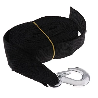 Immagine di Sharplace Cinghia in nylon di ricambio per rimorchio, verricello barca, da 7 m, con gancio resistente