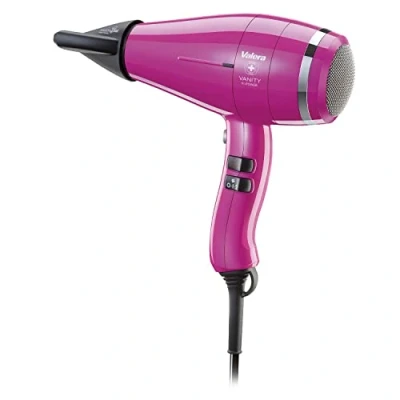 Immagine di Valera Vanity Hi Power Hot Pink, asciugacapelli professionale a ioni, phon potente e di lunga durata, motore digitale, 2400 watt, Rosa