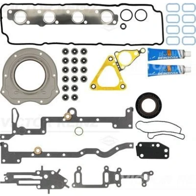 Immagine di REINZ 01 33758 Kit completo guarnizioni, Motore con paraolio albero a gomiti, guarnizione tenuta stelo valvola, senza testata