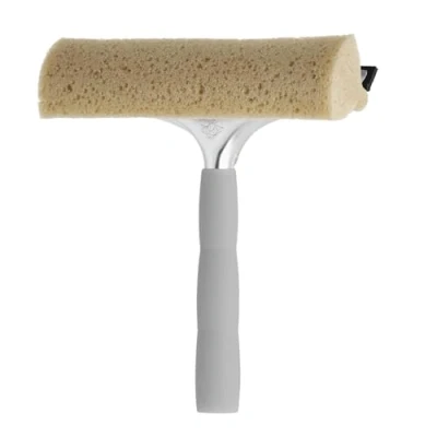 Immagine di Apex Lavavetri con Spugna e Gomma 25cm, Impugnatura Ergonomica Struttura in Metallo, Compatibile Manici da Scopa, Ideale per Casa Auto