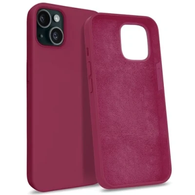 Immagine di MyGadget Cover per iPhone 15 Plus Custodia Antiurto in Silicone Morbido Case con 3 Strati TPU Ultra Resistente Protezione Antigraffio Bordeaux