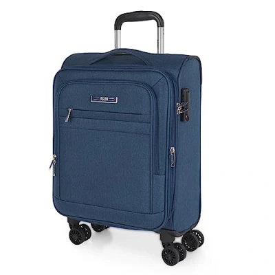 Immagine di JASLEN Valigia 55x40x20 Trolley Bagaglio a Mano. Valigie e per i Tuoi Viaggi in Cabina. Materiale EVA Polyester Resistente Super Leggero, Blu