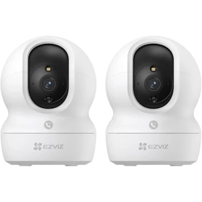 Immagine di EZVIZ 2K Telecamera WiFi Interno, Videocamera Sorveglianza Interno 360 Pan/Tilt, Visione Notturna Intelligente, Tracciamento Automatico, Audio Bidirezionale, modalità di Riposo, CP1 PRO Kit 2