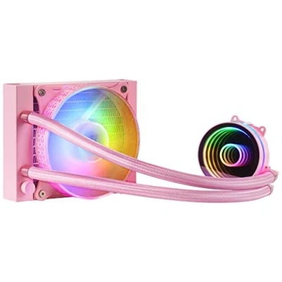 Immagine di Mars Gaming ML ONE120, Raffreddamento a Liquido CPU, TDP 200W, Infinity Mirror, Ventola FRGB Silenziosa, Universale Multisocket, Rose
