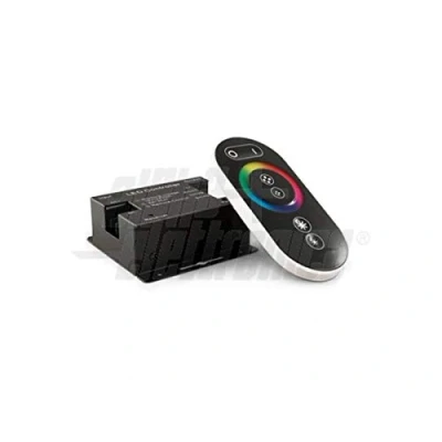 Immagine di CENTRALINA CONTROLLER RGB CON TELECOMANDO TOUCH RF 433Mhz 12V 24V 8A max
