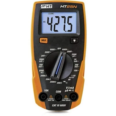 Immagine di HT Instruments HT25N Multimetro portatile digitale CAT III 600 V Display (Counts): 2000