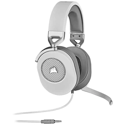 Immagine di CORSAIR HS65 Surround Cuffie da Gioco Cablate Multipiattaforma Dolby 7.1 Suono SonarWorks SoundID Compatibili con iCUE PC, Mac, PS5, PS4, Xbox, Nintendo Switch, Mobile Bianco