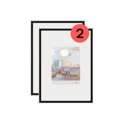 Immagine di walther design nera 40 x 60 cm con vetro artistico confezione doppia, cornice in plastica New Lifestyle KVX460BD