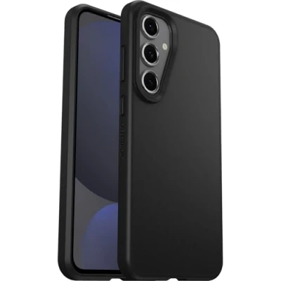 Immagine di OtterBox cover per Samsung Galaxy S24 FE Sleek, resistente a shock e cadute fino, ultrasottile, testata norme MIL STD 810G, Nero, Senza Retail Package