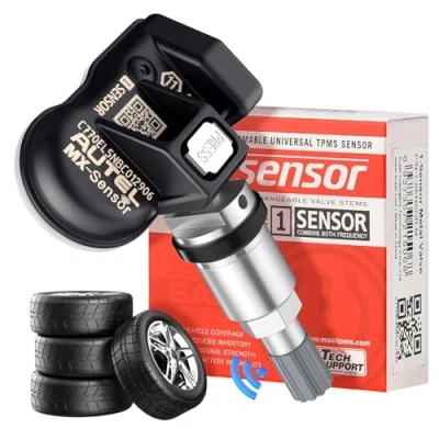 Immagine di Autel TPMS MX Sensore, Sensore Sostituzione Pneumatico a Doppia Frequenza per Tutte Automobili, Identico al OE, Sistema Monitoraggio Pressione Clonabile 100% (Valvola Metallo, 1 Pezzo)