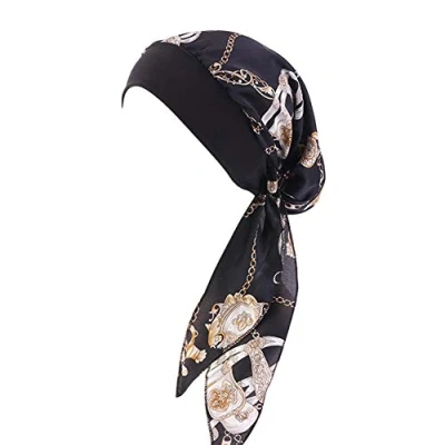 Immagine di Asudaro Lunga Turbante Cappuccio, Cappello Sciarpe per la Testa Pre Tied Berretto Capelli Elastico Copricapo Foulard Cancro