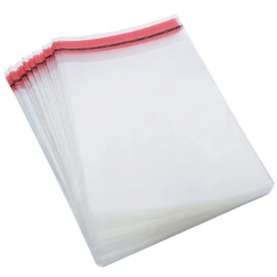Immagine di OliveBird 100 pz. Sacchetti di plastica trasparente A4 DIN A4, 21,5 x 30 cm, cellofan con patta Peel &amp; Seal, Portaconfetti