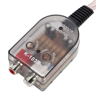 Immagine di Kuuleyn audio Converter, Convertitore di output linea, Car Stero Altoparlante regolabile Alto basso impedenza linea RCA per modificato auto