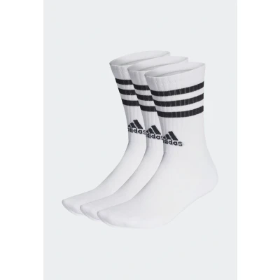 Immagine di adidas Unisex Adulto 3 Stripes Cushioned Crew Socks Pairs, White / Black, 8.5 10