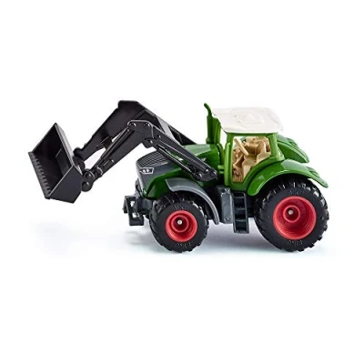 Immagine di siku 1393, Trattore Fendt 1050 Vario con Caricatore frontale, Verde e Nero, frontale mobile, Cabina rimovibile, Ruote in gomma