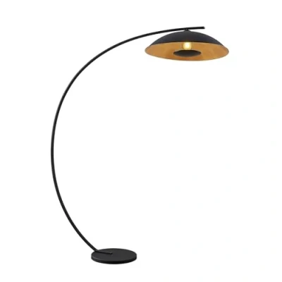 Immagine di lampada da terra &#039;Emilienne&#039; (Moderno) colore Nero, in Metallo ad es. Soggiorno &amp; Sala pranzo (1 luce, E27) di Lindby arco, pavimento