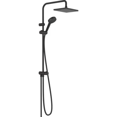 Immagine di hansgrohe Vernis Shape Showerpipe 230 1 tipo di getto Reno EcoSmart, Nero Opaco, 26289670