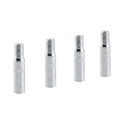 Immagine di 4Pcs Valvola a sfera Tappo di prolunga Adattatore in metallo Cappucci per valvole automotive Estensioni stelo Estensore Car Truck Van Caravan, Argento