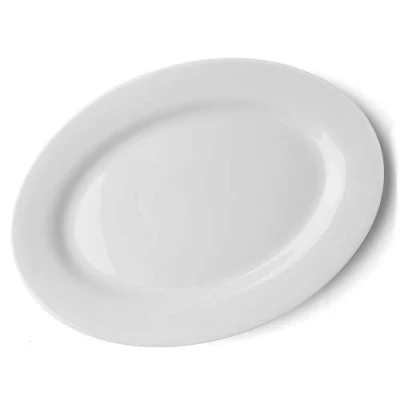 Immagine di &#039;Holst VLP 500 Piatto Ovale in Porcellana Vital Level Piatta, Bianco, 50 x 35,5 4 cm