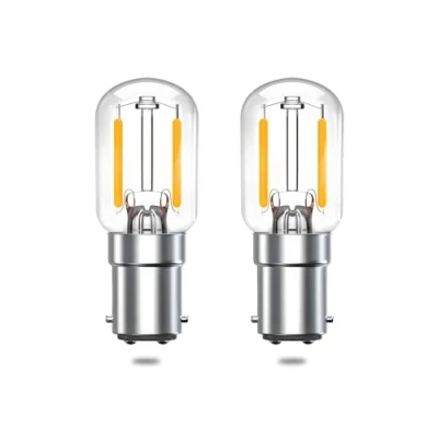 Immagine di Bonlux Macchina da Cucire Lampadina LED 2W SBC B15 Pygmy 15W Bayonet Sostituzione Ba15d 240V Piccolo Cap Lampada a Filo Chiaro Appliance (2 Pack)