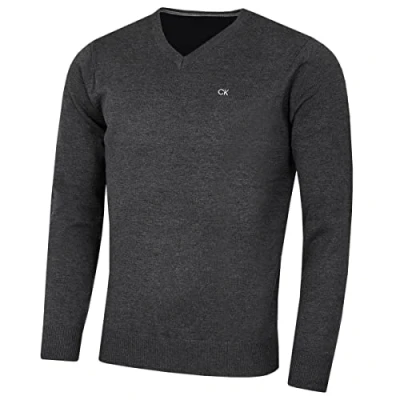 Immagine di Calvin Klein Maglione con Scollo a V da Uomo Antracite Marl XXL