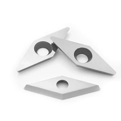 Immagine di CDBP Ci4 Inserto diamantato di ricambio per tornitura del legno, 10 x 28 diametro 4,3 mm, con punta rotonda indicizzabile, utensili tornio in carburo, 3 pezzi