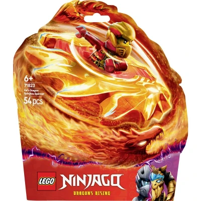 Immagine di LEGO NINJAGO Spinner del Drago Spinjitzu di Kai Trottola Giocattolo Ninja con Elementi Potere e 2 Minifigure Spade, Giochi per Bambini Bambine da 6 Anni La Rivolta dei Draghi 71823