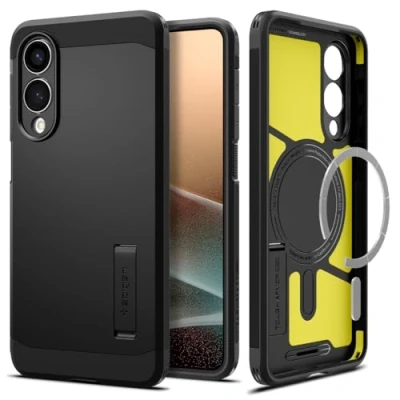 Immagine di Spigen Cover Tough Armor (AI) MagFit Compatibile con Samsung Galaxy S25 Edge Nero