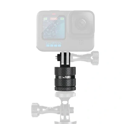 Immagine di HSU Supporto Treppiede in Alluminio per GoPro, 360 Adattatore Regolabile Hero 11/10/9/8/7/6/5/4/3 e altre Videocamere d&#039;Azione