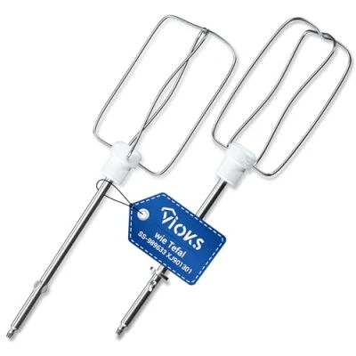 Immagine di VIOKS Set di 2 fruste elettriche ricambio per frullatore manuale Tefal XJ 901301 / Mini frusta mixer a mano con ciotola/accessori