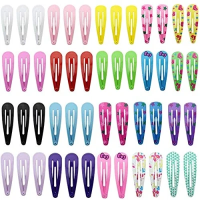 Immagine di Confezione da 50 fermagli per capelli, colori assortiti, mm, graziosi accessori moda e capelli donne ragazze, parrucchiere, multicolori Di TRIXES
