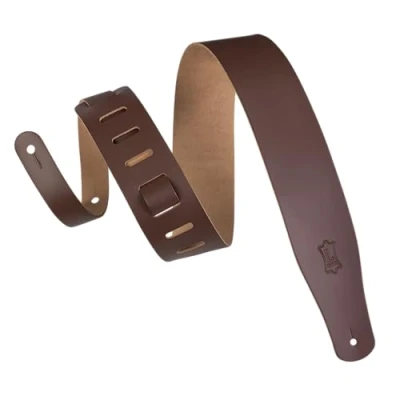 Immagine di LEVY&#039;S, M26 BRN, Tracolla per Chitarra in Pelle Pieno Fiore, Larga 2 1/2&quot; (6.35 cm), Regolabile Lunghezza fino a da 38&quot; (96.52 cm) 52&quot; (132 Colore Brown