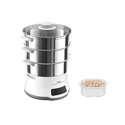 Immagine di Tefal VC502D10 Convenient Deluxe Vaporiera elettrica, 8 Programmi, Touch screen, 3 Livelli, Acciaio Inox